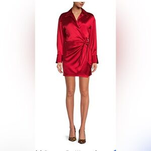 Gianni Bini Red Satin Dress NWT